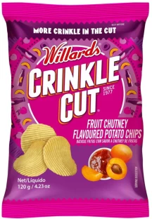 Willards Crinkle Cut Fruit Chutney Flavoured Potato Chips