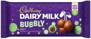 Cadbury Dairy Bubbly Mint Milk Chocolate Slabs