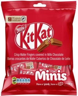 Nestle Kit Kat Crisp Wafer Fingers Minis Milk Chocolate Bites