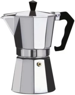 DEALS ONLINE Aluminum Caffe Moka & Espresso Pot - 300ml 6 Cup Coffee Machine