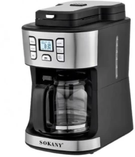 Sokany 2 In 1 Automatic Drip All In One Bean To Cup Coffee Maker Grinder Machine 6 Cup Coffee Machine
