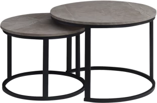 Everfurn Solid Wood Round Coffee Table