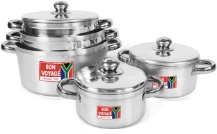 Bon Voyage Queen 10 Piece Pots Set Aluminium Cookware Set