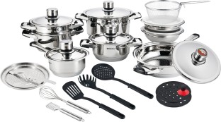 Minhaj 27pc Minhaj 27 piece Non-Stick Coated Stainless Steel Cookware Set