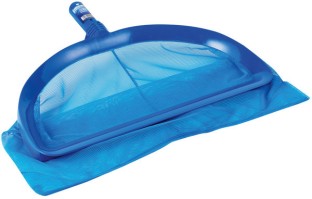 Generic Bluechem Leaf Rake – Deep Net Pool Skimmer for Manual Debris Removal Bolt-On or Quick Connect