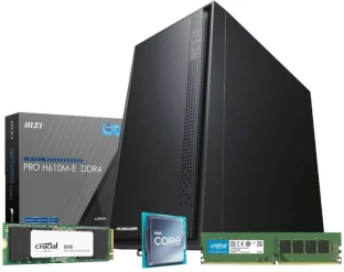 PCBuilder Intel i5-12400 OFFICE MASTER Core Windows 11 Pro Desktop PC Intel i5-12400 6-Core 2.5GHz LGA1700 (16 MB RAM/Intel built-in graphics Graphics/480 GB Hard Disk/Windows 11 Pro/4 GB Graphics Memory) Workstation