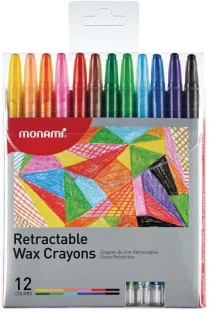 Monami Retractable Wax Crayons