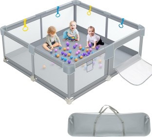 Generic Baby Game Playpen Portable Safety Fence Play Yard For Children-Grey NA Crib Toy and Play Gym