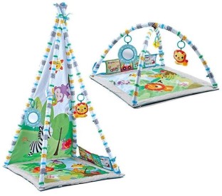 Just Simplified Soft Cushioned & Removable Tent Non Toxic Crib Toy and Play Gym