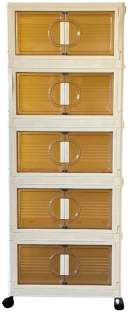 Generic High-Capacity Transparent Storage Organizer Plastic Cabinet