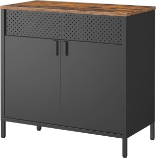 LASA Industrial Buffet Sideboard - Metal Storage Adjustable Shelves Metal Cabinet