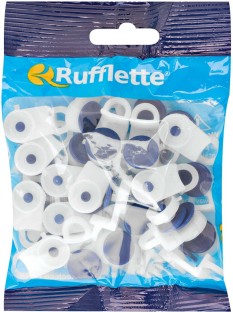 Rufflette White Wheel Runner (10 cm x 2 cm)
