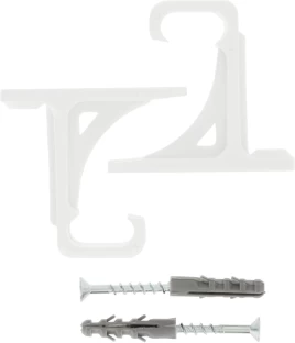 Rufflette White Rod Rail Bracket (11 cm x 2 cm)