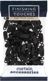 Finishing Touches Black Curtain Knobs (1.9 cm x 1.1 cm)