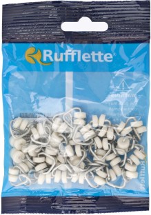 Rufflette White Wheel Runner (10 cm x 1 cm)