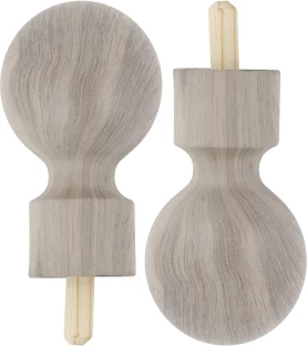 Finishing Touches Beige Curtain Knobs (16 cm x 6 cm)