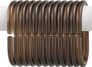 Bathlux Black Curtain Rings (20 cm x 20 cm)