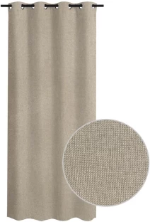 Republic Umbrella Linen Blend Eyelet Curtain Room Darkening (140 cm x 225 cm) Linen Blend Curtain