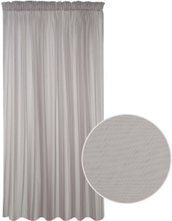 Classic Collection Plain Voile Taped Curtain Semi Transparent (218 cm x 290 cm) Polyester Curtain