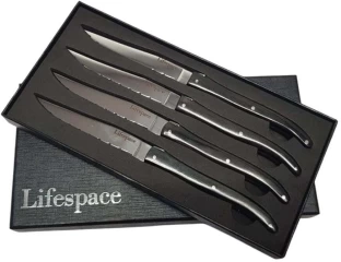 Lifespace LSST-001 Stainless Steel, Wool Steak Knife Set