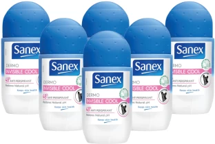 Sanex ANTIPERSPIRANT Dermo Invisible Cool Deodorant Roll-on  -  For Men