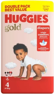 Huggies Gold Giga Bag Nappies Tape Diapers - 0