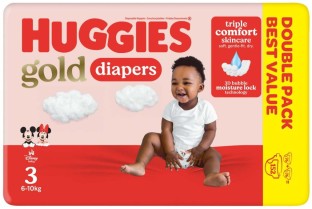 Huggies Gold Double Pack Tape Diapers - 0