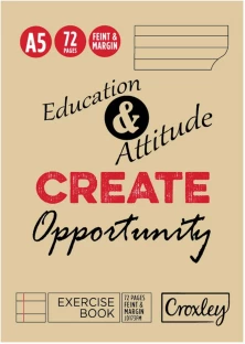 Croxley Exercise Book A5 Notebook Feint & Margin