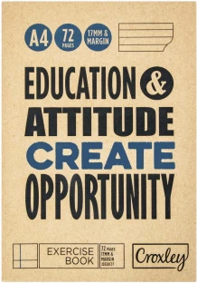 Croxley Exercise Book A4 Notebook Feint & Margin