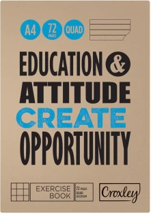 Croxley Exercise Book A4 Notebook Quad