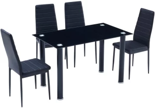 Koga Glass 4 Seater Dining Set