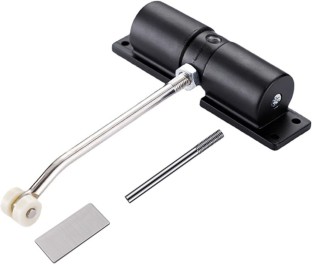 ALANES Aluminum Alloy Adjustable Automatic Spring Door Closer Floor Mounted Floor Mounted Door Stopper