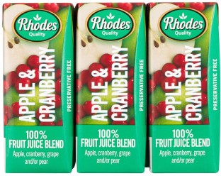 Rhodes Apple & Cranberry 100% Fruit Juice Blend