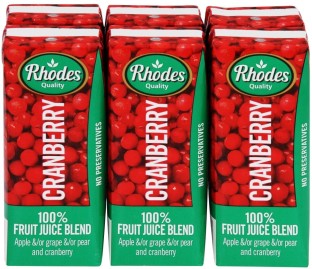 Rhodes Cranberry 100% Fruit Juice Blend