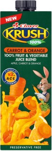Clover Krush Carrot & Orange 100% Fruit JuIced Blend