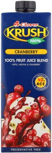 Clover Krush Cranberry 100% Fruit JuIced Blend