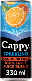 Cappy Sparkling Mango Orange 100% Fruit Juice Blend