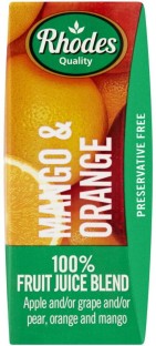 Rhodes Mango & Orange 100% Fruit Juice Blend