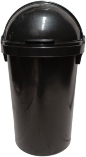 SMTE 50-Litre Black Dustbin – Durable and Spacious Waste Management Plastic Dustbin