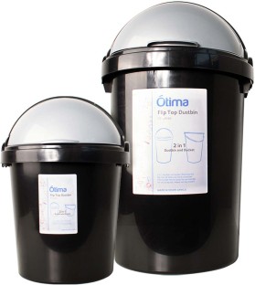 Otima 12L & 25L Flip Top Plastic Dustbin
