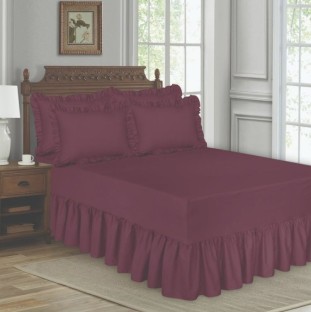 SMTE Frilled Valance Fitted Sheet-Easybed sheet Set - 5 Pack - Queen 200 TC Polyester Queen Solid Fitted (Elastic) Bedsheet Adults