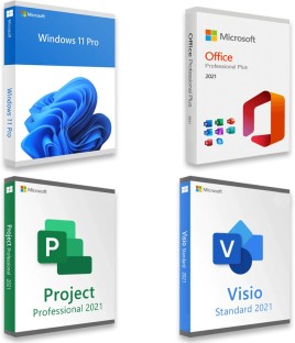 Microsoft Windows 11 Professional + Office 2021 + Project 2021 + Visio 2021 Professional Bundle