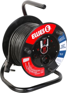 Ellies Heavy Duty Medium Surge Protected Extension Reel Three Pin Plug
