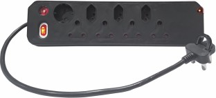 Electricmate 8-Way Switched Multiplug Black 16 A D Socket