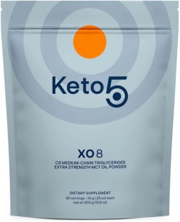 Keto 5 XO8 - C8 MCT Extra Strength Powder - 30 Sachets - 10G Per Serving Nutrition Drink