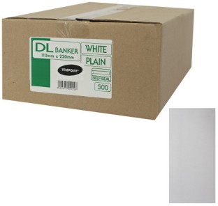 Telepoint Box of White Self Seal Envelopes (500s) – 220x110mm Envelopes