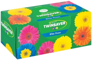 Twinsaver White Facial Dry Tissue