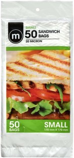 M Small Sandwich Bags Plastic Storage Pouch