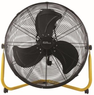 Alva 45cm High Velocity | Metal | Matte | Yellow Stand | 3 Speed, 100W A Floor Fan