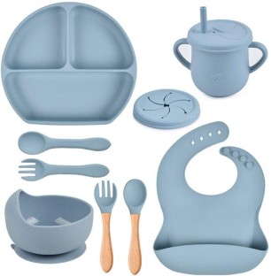 Gerneric 10 Piece Silicone Feeding Set  - Silicone